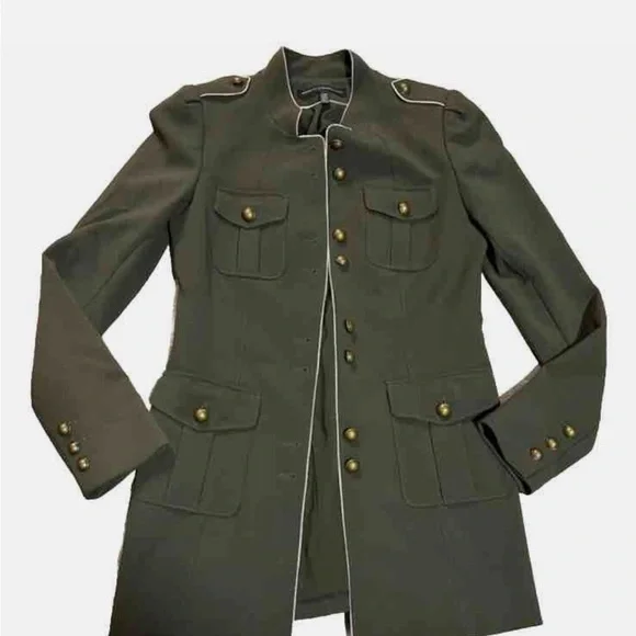 White House Black Market Olive Military Jacket - Picture 5 of 8